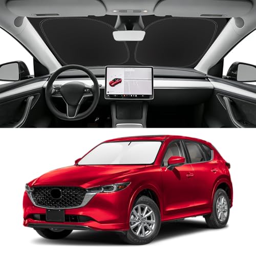 SLOGENTO Custom Fit Windshield Sun Shade for Mazda CX5 2017-2025, Foldable Car Sunshade Accessories...