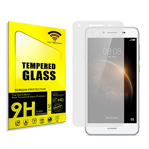 actecom® Protector DE Pantalla para Huawei Y6 II Compact Mini Cristal Vidrio Templado