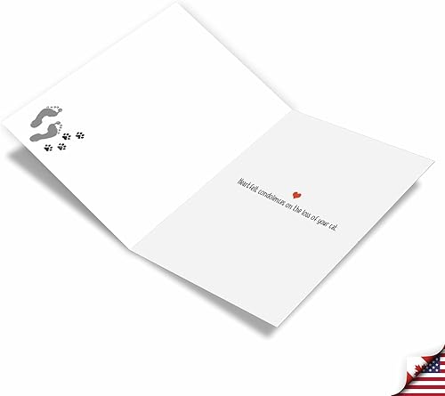 Miniatura 2 de NobleWorks Tarjeta de felicitación de condolencias para mascotas con sobre de 5 x 7 pulgadas (1 tarjeta) Furever In Our Heart - Cat C10066BPSG