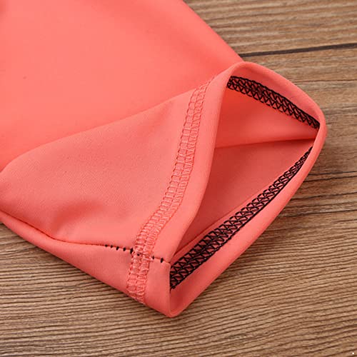 Image of Alvivi Kids Baby Boy Girls Short Sleeve Shorty Swimming Suit UV Sun Protective Zipper One Piece Swimsuit