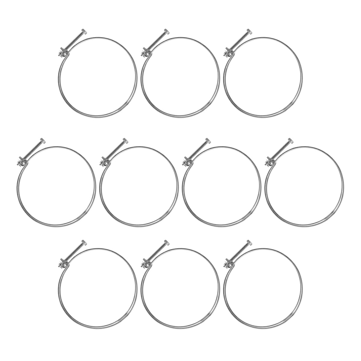 Powertec 70261 - Abrazadera para manguera de alambre (10 unidades, 10,16 cm)