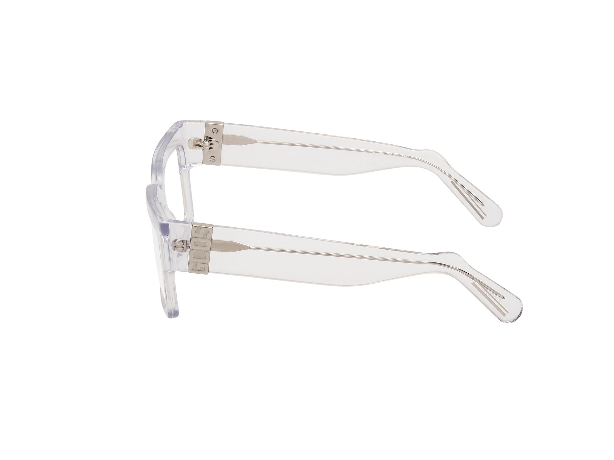 GCDS Brille mit Sehstärke für Unisex optional mit Sonnenbrillentönung oder Blaulichtfilter, Quadratisch, gefertigt aus Acetat, Modell: GD5023 (inklusive Brillenetui)