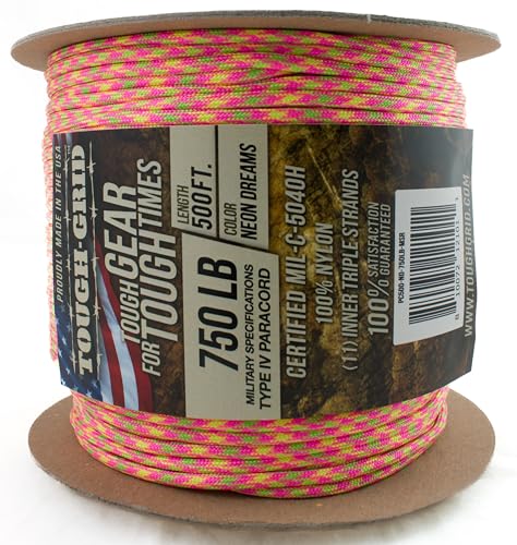 Image of TOUGH-GRID 750 Paracord, 100% Nylon, Made in USA, Type IV Mil-Spec Cord