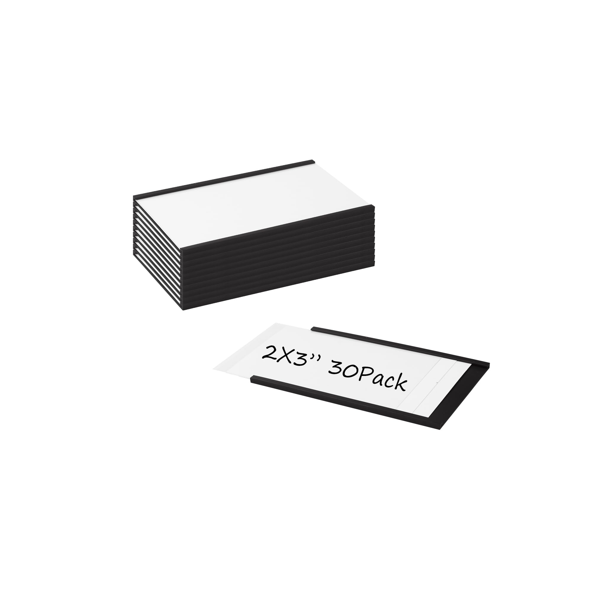 Realth Magnetische Etikettenhalter | 30 Stück C-Kanal Magnet -Etiketten | 50MM X 76.2MM | Beschreibbar Schmutzfrei Abnehmbar für Whiteboard Metall Hängeschränke und Schubladen(MLH2330)