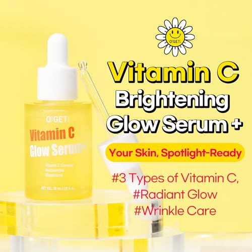 O!GETi Vitamin C Glow Serum Plus, Triple Vitamin C Face Serum, Niacinamide & Multi-Hyaluronic Acid, Barrier Care, Sensitive Skin, 1.01 fl.oz