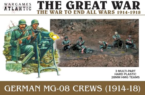 Équipages allemands MG-08 Wargames Atlantic pour créer des tranchées réalistes de la guerre 14-18