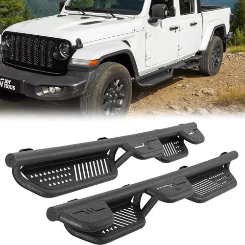 JOYTUTUS Running Boards for Gladiator JT 2020-2026 - Heavy Duty 6.7 Wide Nerf Bars 550lbs Capacity Rust-Resistant Textured Two Raised Wheel to Wheel Side Steps Bars for Bed Access & Off-Road Style