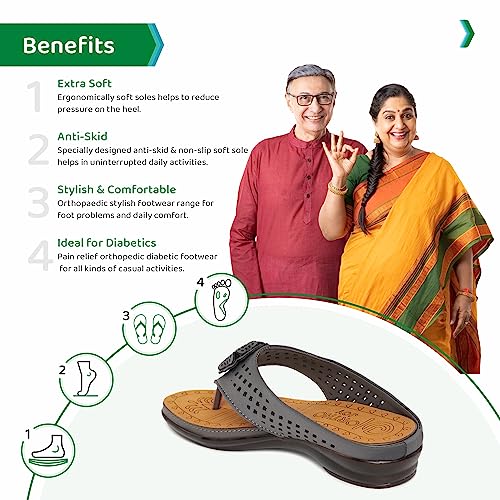 Image of ORTHO JOY Fancy doctor slippers | Soft chappal for women | Comfortable Footwear for women