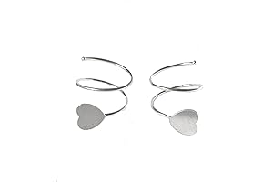 925 Sterling Silver Tiny Heart Double Hoop Earrings for Women Girls