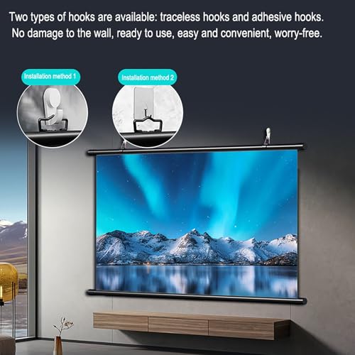 Pantalla portátil manual para proyector 72 pulgadas miniatura 3