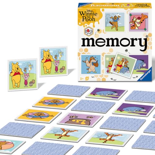 Ravensburger 25085 Memory® Winnie The Pooh - Le célèbre Jeu de mémoire pour 2 à 8 Joueurs âgés de 3 Ans et Plus