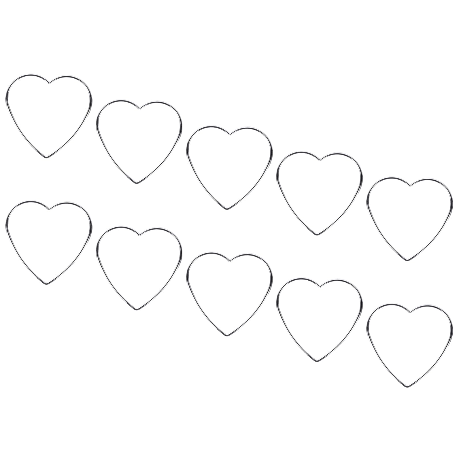 Jazuaiao 10Pcs Welded Metal Heart Rings for Dream Catchers and Festives Home Decorations Dreamcatchers Hoops Metal Craft Rings