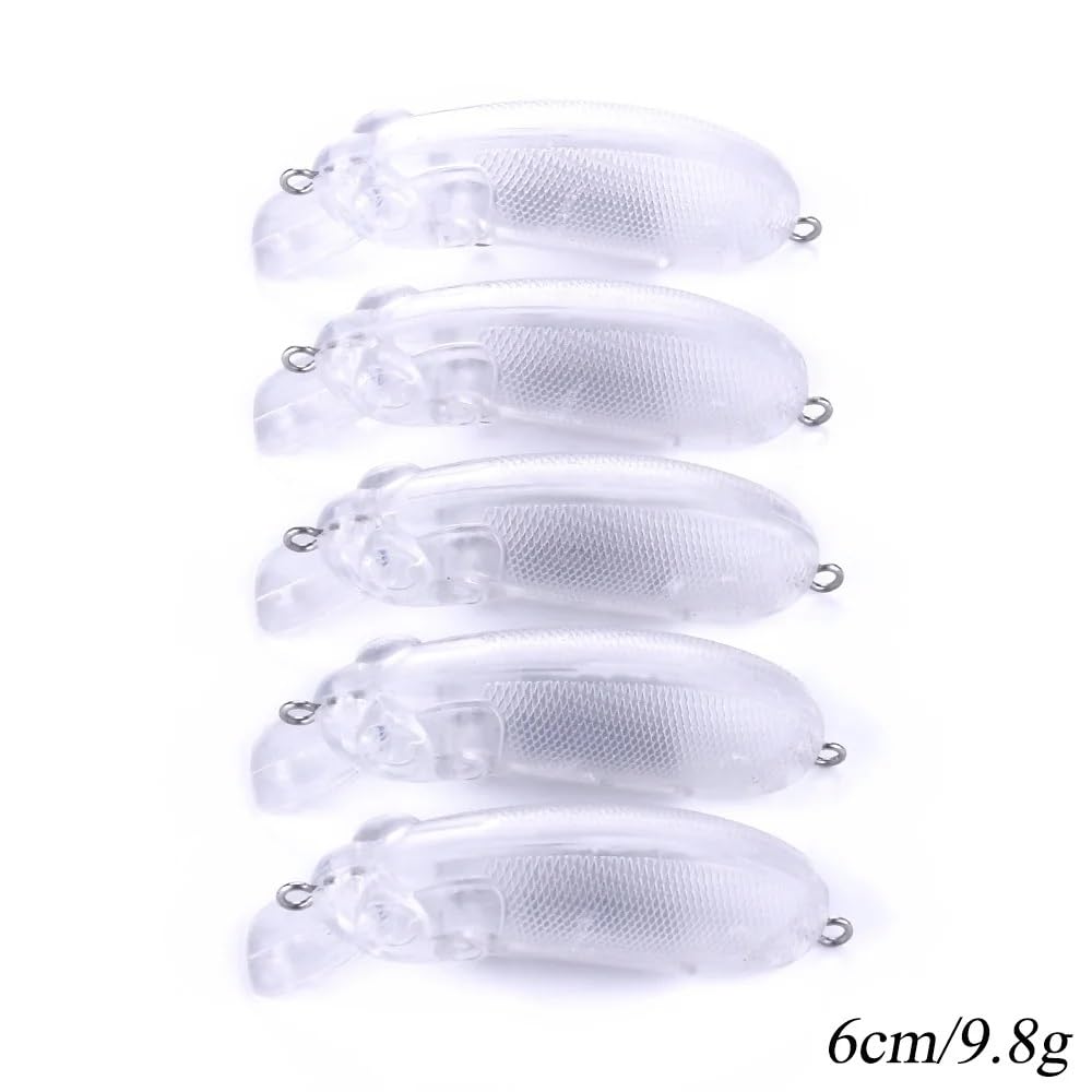 100pcs Minnow 9.8g/15g/27.9g señuelos de Pesca de embrión no Pintado Artificial