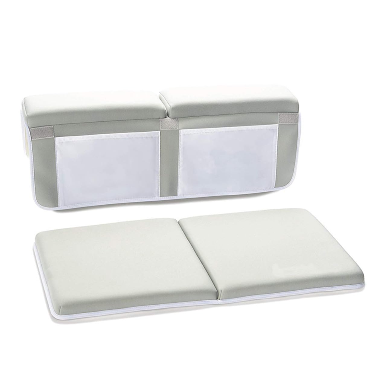 Hemobllo Alfombrilla Antideslizante Plegable para Baño Ventosas, Cojín Sbr para Rodillas y Codos de Niños, Bolsa Colgante Bolsillos para Ducha Segura