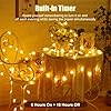 Minetom Star String Lights Battery Operated - 17 ft 50 LED Star Fairy String Lights with Timer, Waterproof for Indoor Bedroom Tent Loft Bed Patio Party Wedding Decor, Warm White #2