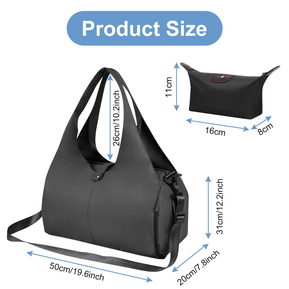 Aucuu Bolsa Deporte Gym, Bolsa de Fitness Deportiva y Yoga con Compartimento para Zapatos Bolsillo Húmedo, Gran Alfombra para Pilates,Bolsillo Laterales Botellas de Agua,Esterilla de Yoga no Incluida — view 6