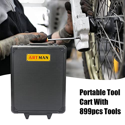 Kit de herramientas hogar 899 pcs con estuche 4 cajones miniatura 5