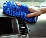 Drhob 1pcs Car Hand Soft Towel Microfiber Chenille Washing Gloves Coral Fleece Gloves Auto(Random Color)