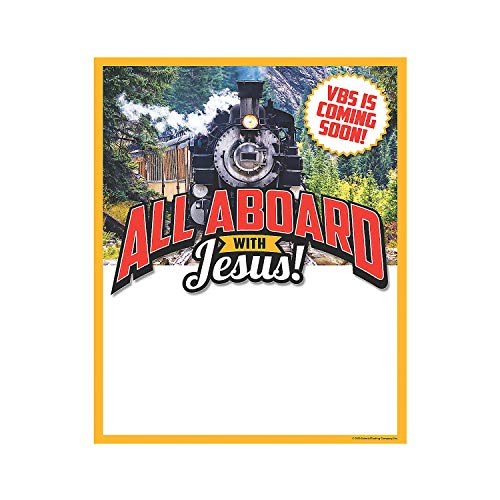 Fun Express Railroad VBS Promotional Posters – Engaging Educational Learning Activities for Kids – Ideal for Classroom Decor Vacation Bible School Religious Events – Bright Vibrant Colors – 6 Pieces