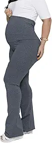 Legging gestante flare suporte barriga alto conforto calça para grávida boca larga ideal mulheres altas bailarina
