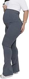 Legging gestante flare suporte barriga alto conforto calça para grávida boca larga ideal mulheres altas bailarina