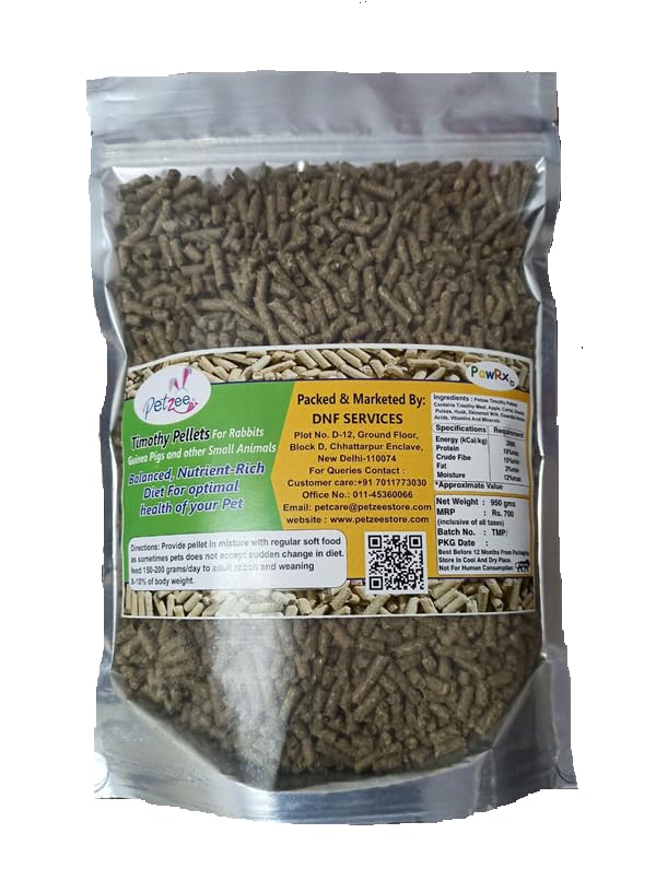 PETZEE Timothy Pellets Premium Nutritious Diet Suitable For All Types Rabbit, Guinea Pig, Nutritionist Choice (950Gm), Adult (B0D1GXHK6D) Amazon Price History, Amazon Price Tracker