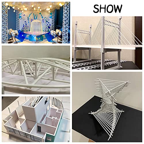 olycraft 25pcs 5 sizes abs plastic round tubes 98 inch length white abs plastic round tube hollow round tube round hollow bar for diy sand table architectural model making