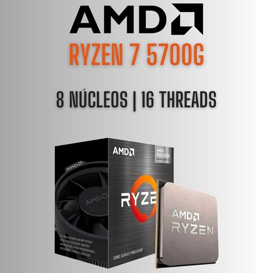 PC Gamer Completo AMD Ryzen 7 5700G, Gráficos Radeon VEGA 8, 16GB
