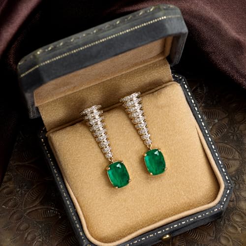 Austrian-Crystal-dangle-Earrings-for-Women-Purple-Blue-Emerald-Green-Square-Cubic-Zirconia14K-Gold-Plated-Earrings-for-Mom-Wife