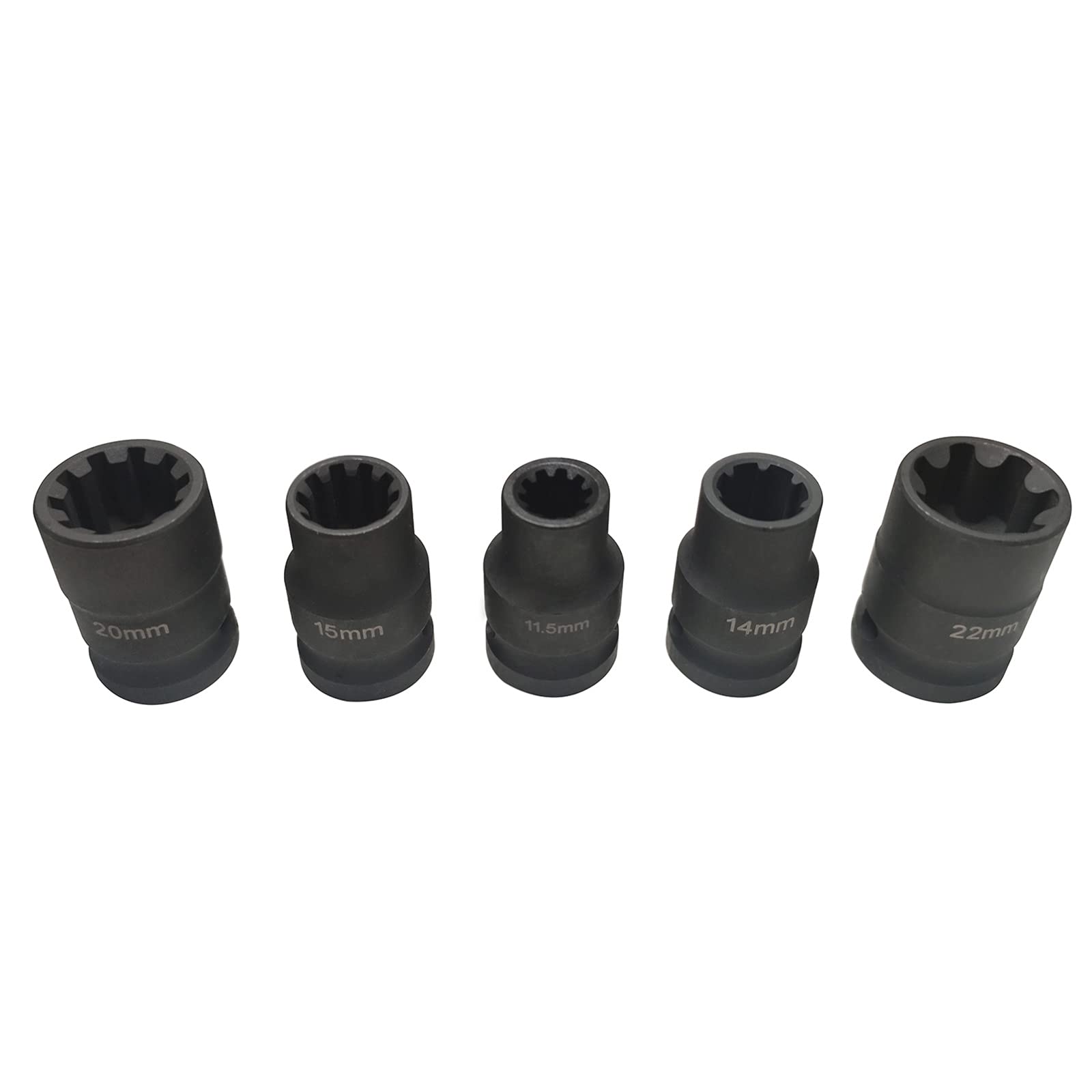 Set di 5 chiavi a bussola per pinza freno di ricambio per VW Audi Porsche e le marcature incise ad alta utilità garantiscono un'identificazione permanente