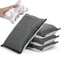 Auto Schwamm, 4 Stück Innenraum Scrub Pads Mikrofaser Schwamm Reinigungspads Autopflege Waschschwamm Waschbar Innenraumreinigungspad für Wachse Polituren Lackreiniger 12,5 * 7,5cm