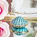 H&D HYALINE & DORA Metal Glass Trinket Box Ring Holder Small Seashell Figurine Collectible Table Centerpiece (pearl mussel)