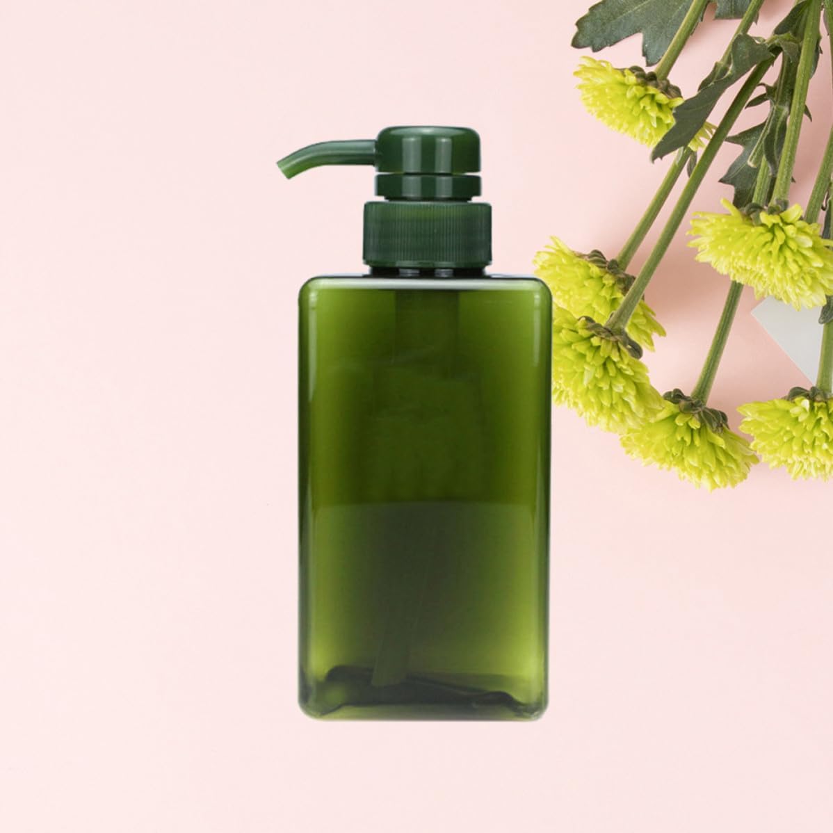 Ml Green Plastic Pump Dispenser Bottle for Lotion and Shampoo image 4