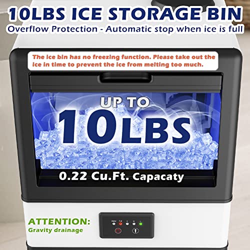 Lifeplus Commercial Ice Maker Machine Under Counter Produce 70Lbs Of Ice In 24 Hrs With 10Lbs Ice Bin Capacity Freestanding Automatic Ice Cube Maker Perfect For Bars Coffee Shops Home Office #TOP6