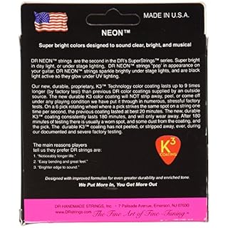 DR Strings NEON 9-46 Jeu de Cordes pour Guitare Electrique Rose - Les Beatles, Paul McCartney, John Lennon, RIngo Starr, George Harrison DR Strings NEON 9-46 Jeu de Cordes pour Guitare Electrique Rose – Image 2