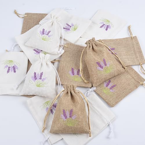 10 bolsas de lino decorativas para lavanda miniatura 6