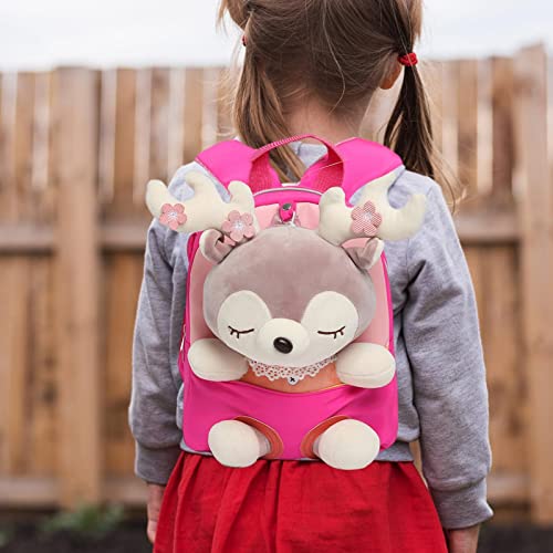 Mochila de bicho de pelúcia, Bonequinha de Pelúcia Mochila de Pelúcia, Bolsa de ombro pré-escolar bo