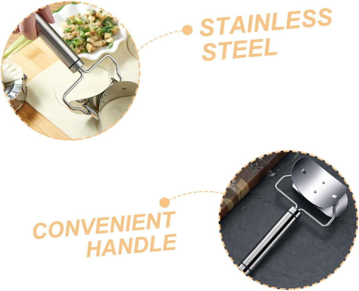 3pcs Stainless Steel Dumpling Skin Cutter for Xmas, Wonton