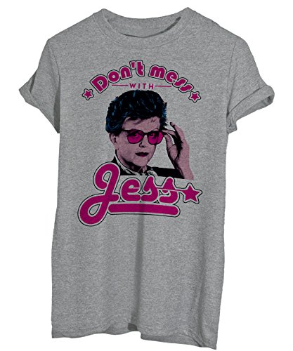iMage T-Shirt Don't Mess with Jess Non Fare Casini con Jessica Fletcher - Famosi - Maglietta Donna-M-Grigia