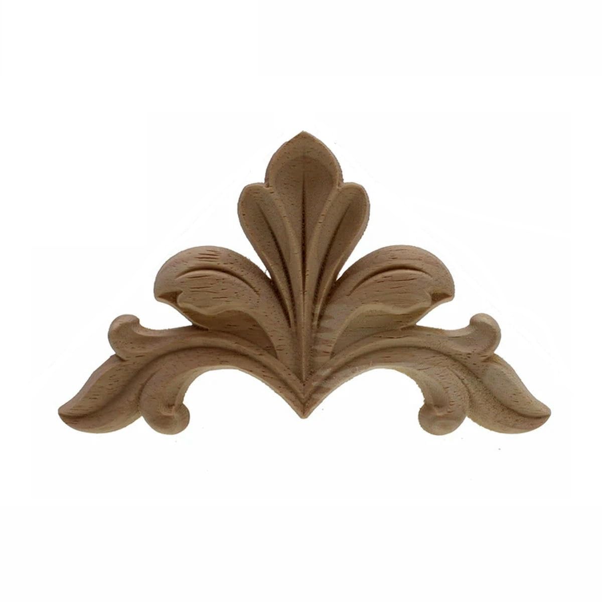 XBHGSY Bois Sculpté Décoratifs Appliques De Décoration En Bois Coin Sculpté Fleur Porte Accessoires De Meubles Décalcomanies Décoration De Maison En Bois 4 Pièces 12X12Cm