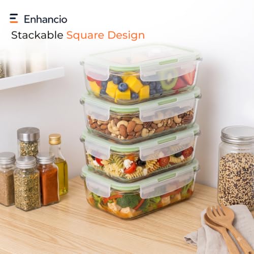 Image of Borosilicate Food Glass Containers with Air-Vent Lids, Rectangular | 410 ml Each, Set of 2 | Airtight & Leakproof | Microwave, Freezer & Dishwasher Safe for Kitchen, Fridge and Lunch