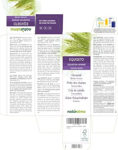 Prêle des champs sans alcool Naturalma extrait liquide 200 ml