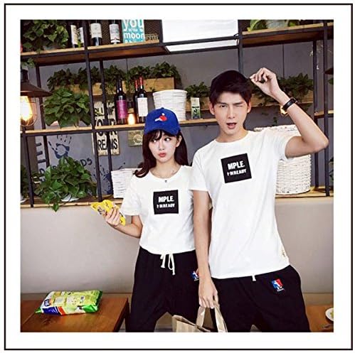 Amazon ペアルック カップル 春 夏 半袖tシャツ Tシャツ ペア 韓国服 レディース メンズ ご夫婦 恋人 お揃い トップス かわいい 着痩せ シンプル 英文字 男女通用 ホワイト ブラック S Xl サイズ Xl ホワイト Tシャツ カットソー 通販