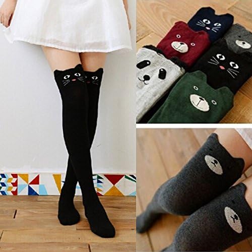 Fifistore Women Favorite 3D Cartoon Animal Thigh Stockings Girl Funky Over Knee High Socks