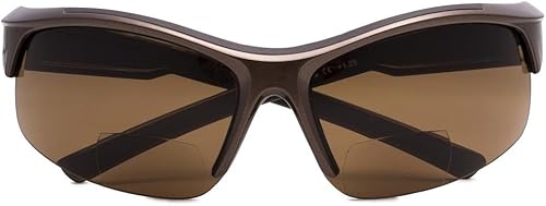 Vista 50 de Eyekepper TR90 Unbreakable Sports Bifocal Half Rimless Sunglasses Baseball Running Fishing Driving Golf Softball Hiking