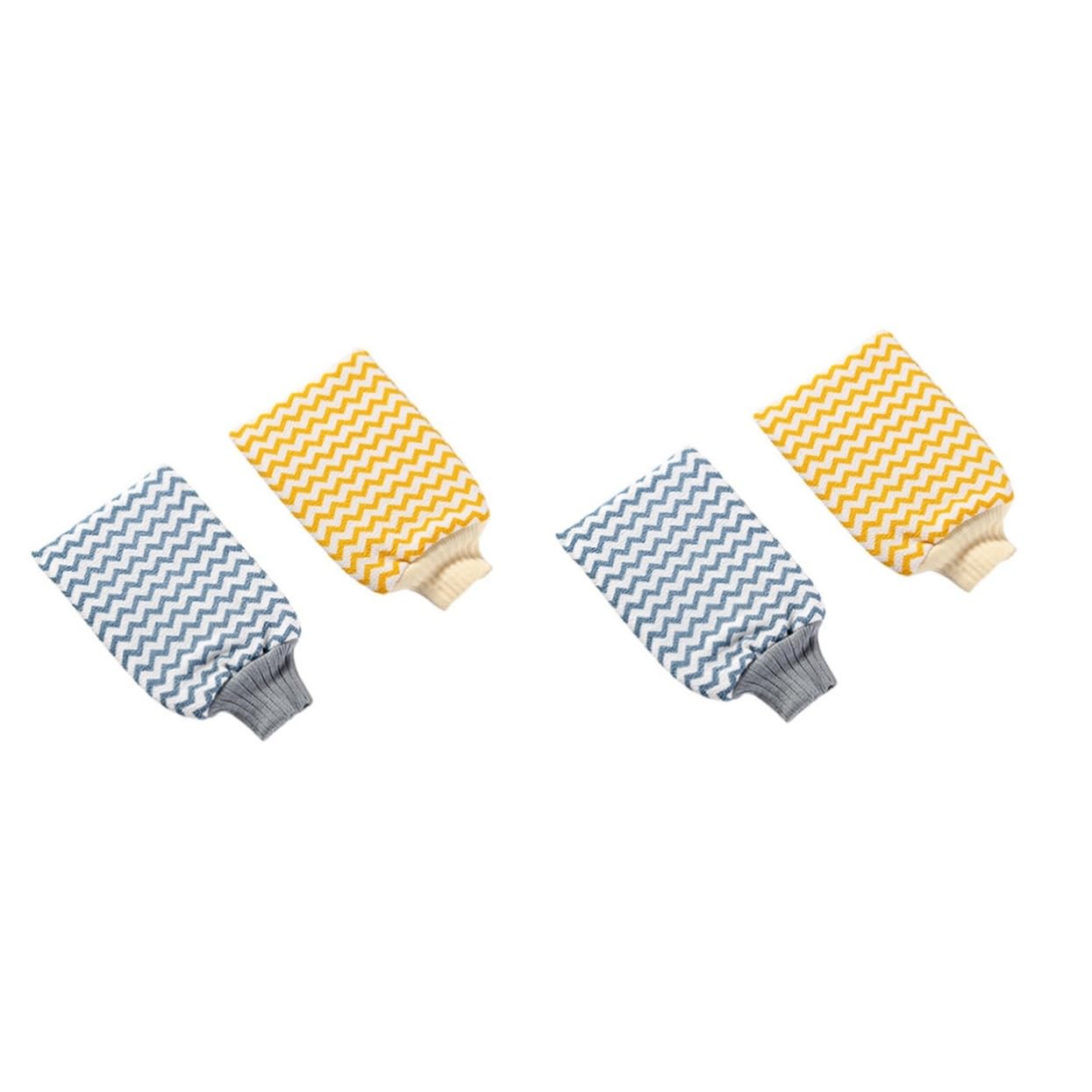 FRCOLOR 4 pcs Hand Mitten Body Scrub Massage gloves loofah body scrubber shower gloves exfoliating bath gloves exfoliating pantry Scrubbing Gloves bath mitt spa gloves sponge cosmetic