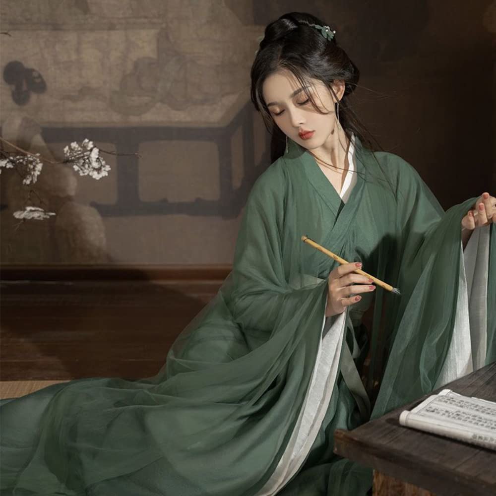 Występy sceniczne Cosplay，han chińska odzież， Sukienka Hanfu kobiety starożytny chiński tradycyjny zestaw Hanfu kobiece przebranie na karnawał(Large)