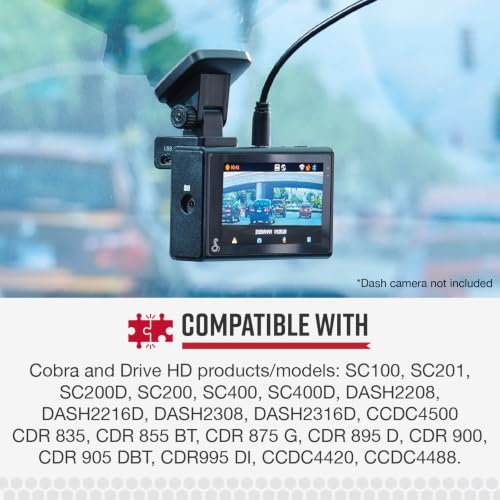 Image of Cobra 2.5A DIY Hardwire Kit Designed for Cobra and Drive HD Products | OBDII Port to Micro-USB, 15ft Cable, Intelligent Power Management, Enables Parking Mode and Motion Detection Feature