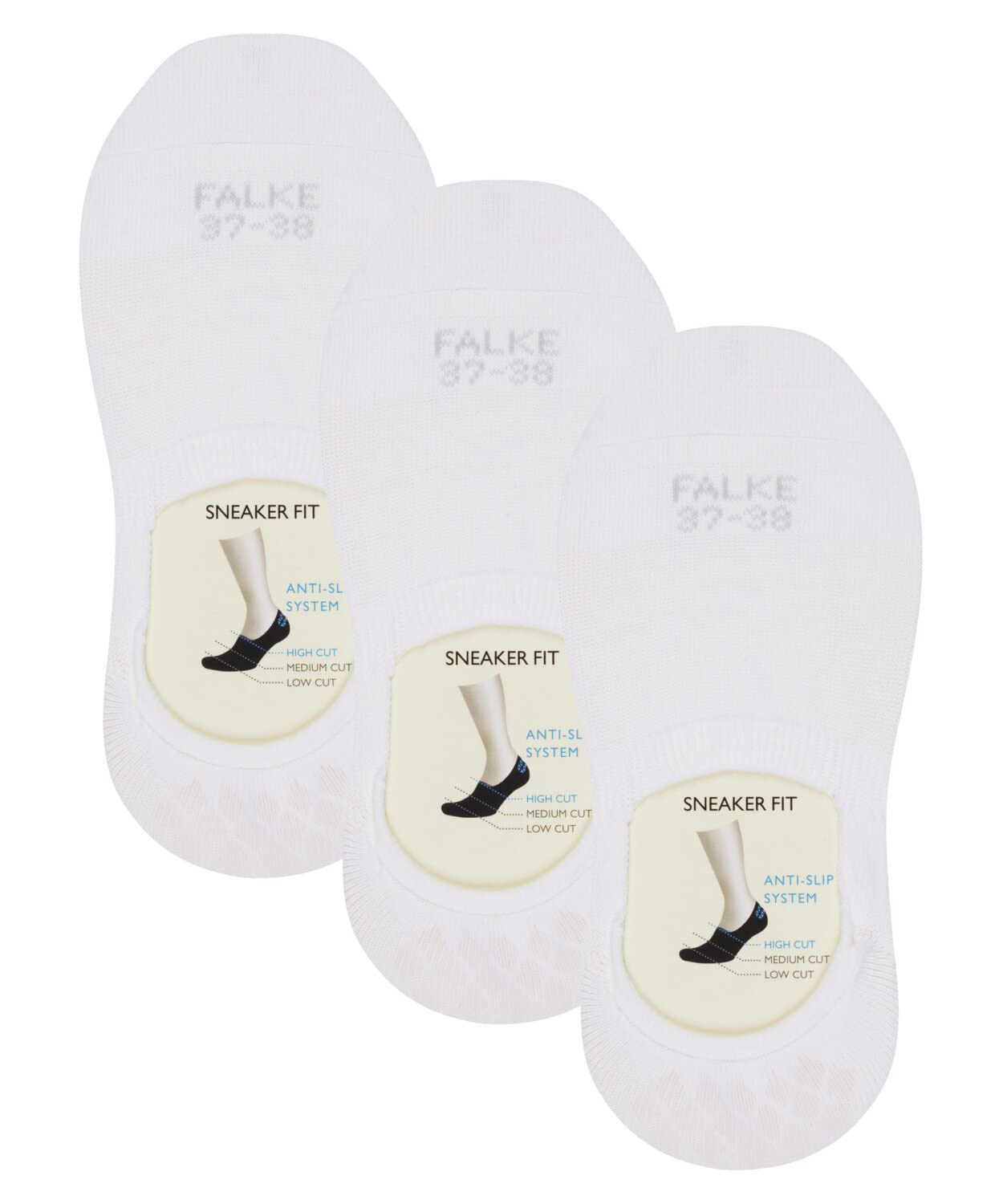 FALKE Step 3-Pack Donna Fantasmini con sistema antiscivolo