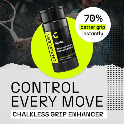 Image of Chalkless Black Grip Enhancer - Premium Liquid Chalk Alternative & Less Mess Hand Chalk for Bouldering, Baseball, Tennis, Football, Archery, Golf, and More, Non-Toxic Long-Lasting & Reliable